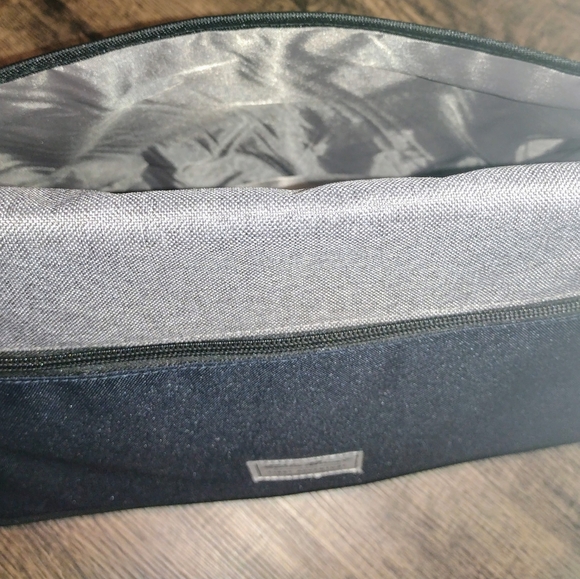 Brand New Eddie Bauer Grey & Blue Soft Sided Briefcase Book Laptop Computer Bag - Picture 5 of 12